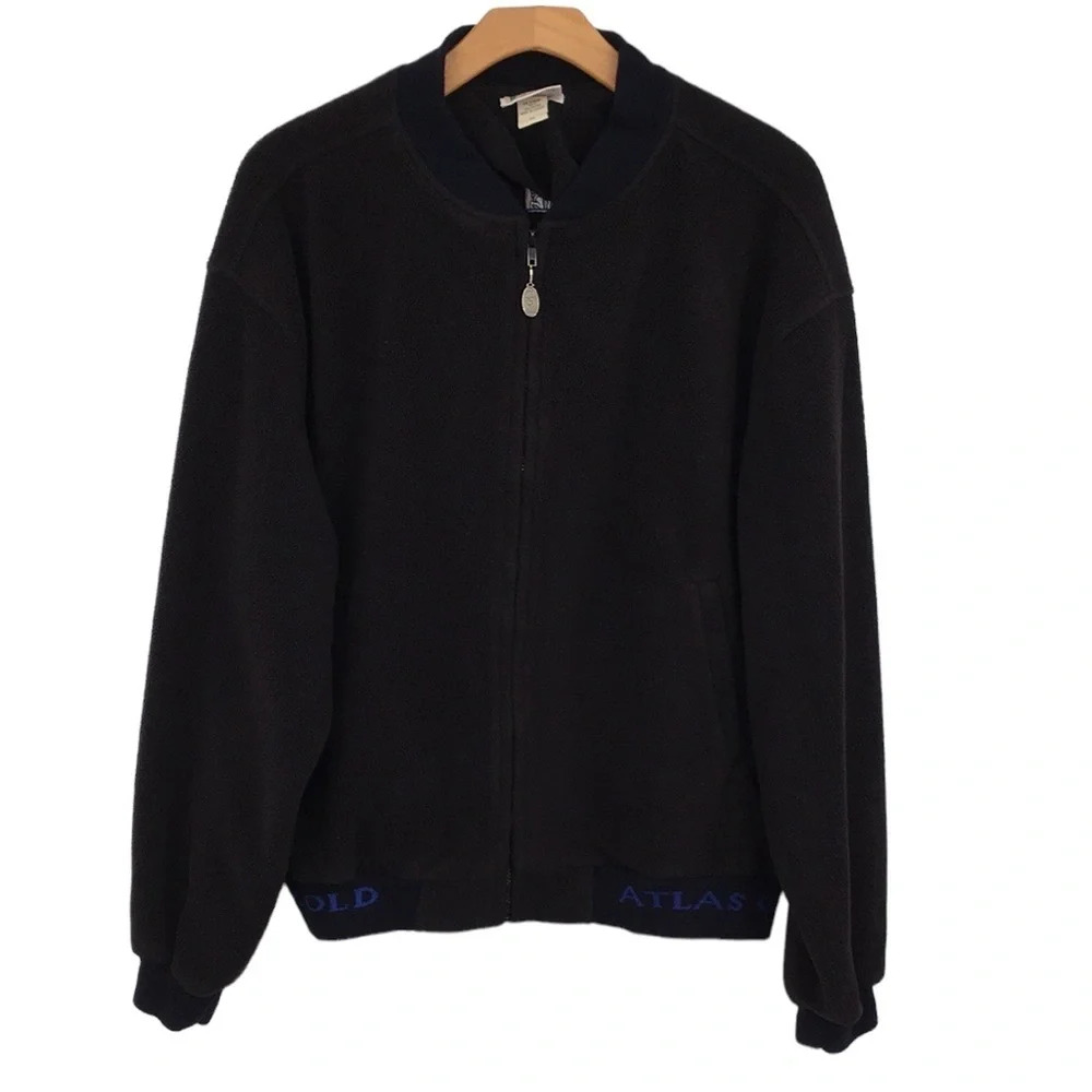 Lunatex Black Atlas Cold Fleece Sweater Jacket Mens‎ XL Zip Up Canadian